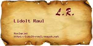 Lidolt Raul névjegykártya